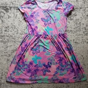 Disney Encanto Girls XL 14/16 Kids Dress - Pink Purple Butterfly Isabela Madriga